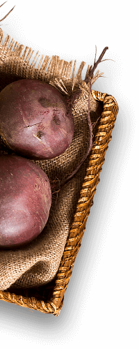 Basket of potatoes