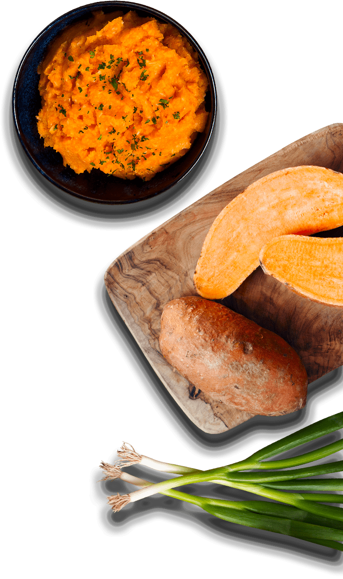 Mash Direct Sweet Potato Mash Caribbean Style, with raw Sweet Potato