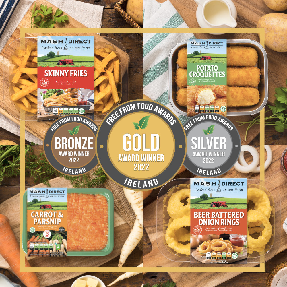 Mash Direct receives Five awards from FreeFrom Food Awards Ireland! 