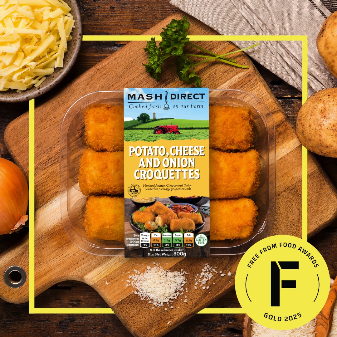 Potato, Cheese & Onion Croquettes take home Gold at the Free From Food Awards 2025